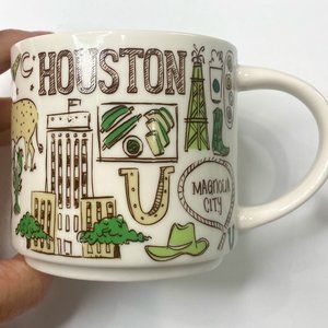Starbucks "Been There Series", Houston, Texas NWOT, mug in green, brown white.